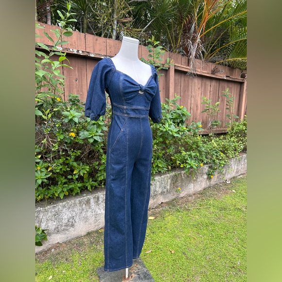FARM Rio Denim Jumpsuit - Picture 4 of 12